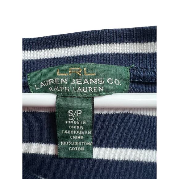 Ralph Lauren LRL Lauren Jeans Co Small Blue White Stripes Cotton Dress - Picture 5 of 9